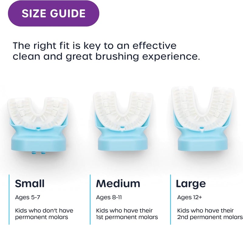 Willo Opticlean Mouthpiece for use with AutoFlo Plus Toothbrush, Replace Every 3 Months - White, Medium (Kids Ages 8-11 Years) - Image 3
